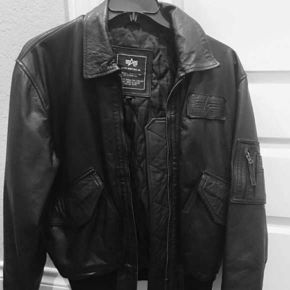 Alpha Industries Jackets Coats Alpha Industries Cwu 45p Leather Bomber Jacket Poshmark